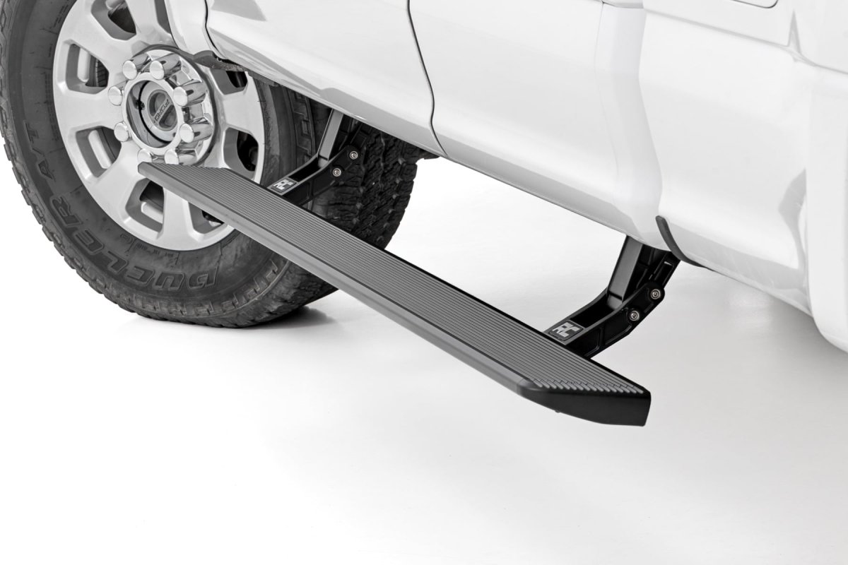 Ford F-150 Lightning Power Running Boards - Rough Country - HT-Series - 4WD - '22-'26
